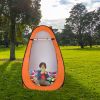 Pop-Up Toilet Shower Tent Changing Room Dressing Tent Camping Shelter Orange