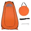 Pop-Up Toilet Shower Tent Changing Room Dressing Tent Camping Shelter Orange