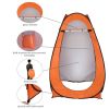 Pop-Up Toilet Shower Tent Changing Room Dressing Tent Camping Shelter Orange