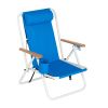 Portable Blue Solid camping chair