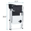 1-piece Padded Folding  Chair with Side Table and Storage Pockets