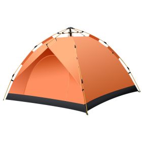 Double-decker Automatic Tent (Option: Orange yellow-2to3people)