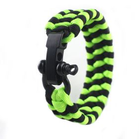 Emergency Field Survival Bracelet (Option: Green black)