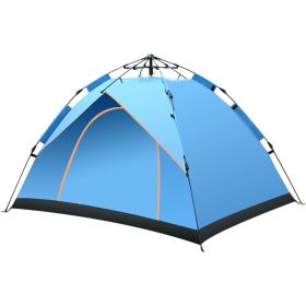 Double-decker Automatic Tent (Option: Blue-2to3people)