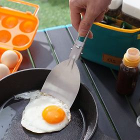 Folding Frying Spatula Soup Spoon Outdoor Camping Portable Stainless Cookware (select: Rice Spatula)