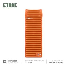 Inflatable Sleeping Pad With Pillows; Waterproof Lightweight Mattress (orange,green: Orange)