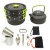 Pots, Pans, and Teapot 2-3 Place Camping Cooking Set