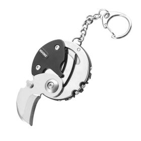 Pocket Folding Mini Knife Coin Shaped (orange,green: Silvery)