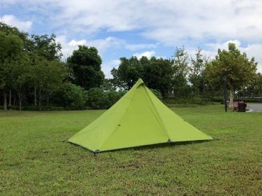 Ultra-Light 1-2 People Outdoor  Camping Tent (orange,green: Green)
