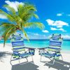 Folding Backpack Beach Reclining Chair with Pillow