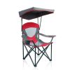 Heavy Duty Steel Frame Camping Chair with Shade Canopy