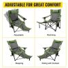 Folding Camp Chair 330 lbs Capacity w/ Footrest Mesh Lounge Chair