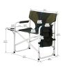 2-piece Lightweight Outdoor Chair with Side Table Storage