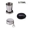 Stainless Steel Folding Collapsible Cup; Ultralight Travel Cup; Cup With Keychain