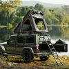 Black Hard Shell Grey SUV Rooftop Tent