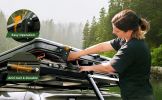 Black Hard Shell Grey SUV Rooftop Tent