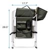 2-piece Lightweight Outdoor Chair with Side Table Storage