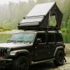 Black Hard Shell Grey SUV Rooftop Tent