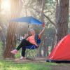 Foldable Beach Chair with Detachable Umbrella and Adjustable Armrest