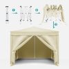 EZ Pop Up Canopy Party Folding Tent with Removable Sidewalls + Carry Bag 10'x10'