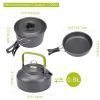 Pots, Pans, and Teapot 2-3 Place Camping Cooking Set