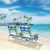 Folding Backpack Beach Reclining Chair with Pillow