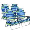 Folding Backpack Beach Reclining Chair with Pillow