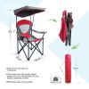 Heavy Duty Steel Frame Camping Chair with Shade Canopy