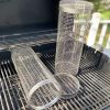 Rolling Grilling Basket - Round Stainless Steel BBQ Grill Mesh