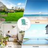 2pcs Folding Beach Chair, Steel Tube, PP Webbing, Bearing 120kg.