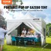 10x10 FT Pop up Canopy with Removable Sidewalls, Wheeled Bag, UV Resistant Waterproof