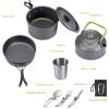 Pots, Pans, and Teapot 2-3 Place Camping Cooking Set