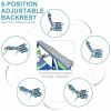 Folding Backpack Beach Reclining Chair with Pillow