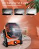 USB Rechargeable Fan Movable 6 t0 25 Hours runtime Adjustable Speed With LED Lights For Tent Fan