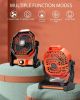 USB Rechargeable Fan Movable 6 t0 25 Hours runtime Adjustable Speed With LED Lights For Tent Fan