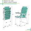 2pcs Folding Beach Chair, Steel Tube, PP Webbing, Bearing 120kg.