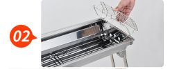 Foldable Stainless Steel Barbecue Grill