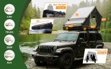 Black Hard Shell Grey SUV Rooftop Tent
