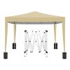EZ Pop Up Canopy Party Folding Tent with Removable Sidewalls + Carry Bag 10'x10'