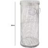 Rolling Grilling Basket - Round Stainless Steel BBQ Grill Mesh