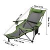 Folding Camp Chair 330 lbs Capacity w/ Footrest Mesh Lounge Chair